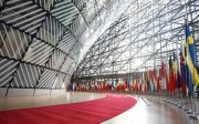 Reception hall at the European Council ahead of 6 March meeting